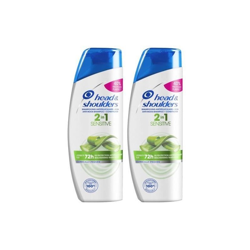 LOT DE 2 - Head & Shoulders Shampoing Sensitive 2 en 1 270 mL