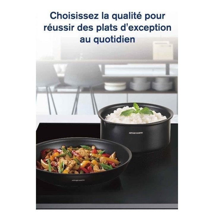 Batterie de cuisine - Tous feux dont induction - Arthur Martin - AM958