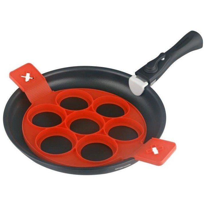 Crepiere - Arthur Martin AM5563 6 pieces - 28 cm - Aluminium - Poigné