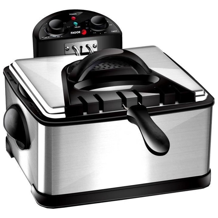 FAGOR FG124 - Friteuse Electrique - 4L - 2000W - 1,8 Kg de frites - 3