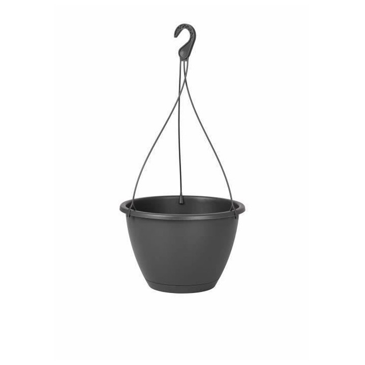 ARTEVASI Pot de fleurs suspendu Algarve - 8 L - 31 x 31 x 20,5 cm - Gr