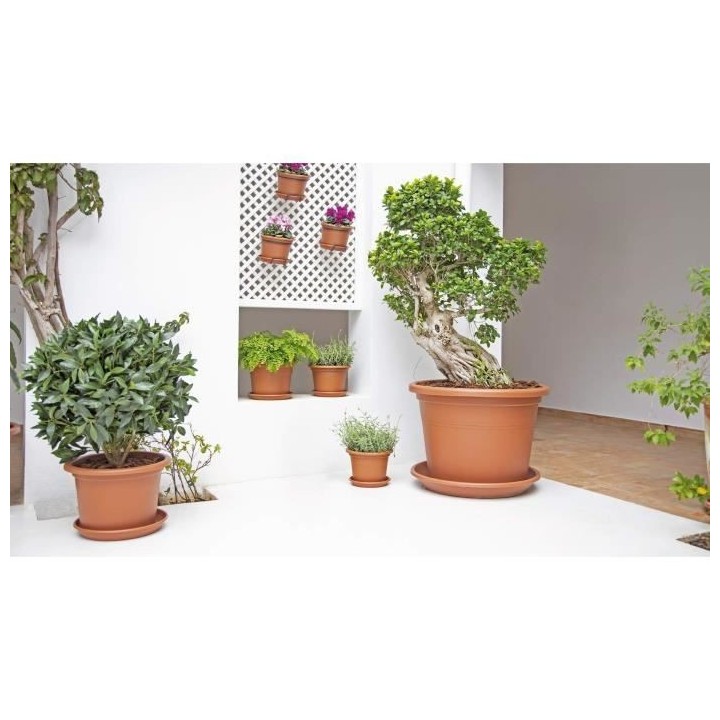 ARTEVASI Pot de fleurs Venezia Cilindro - 50 cm - Gris anthracite