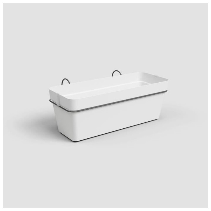Jardiniere ARTEVASI - Kit balcon Capri RE 50cm blanc - Avec réserve d