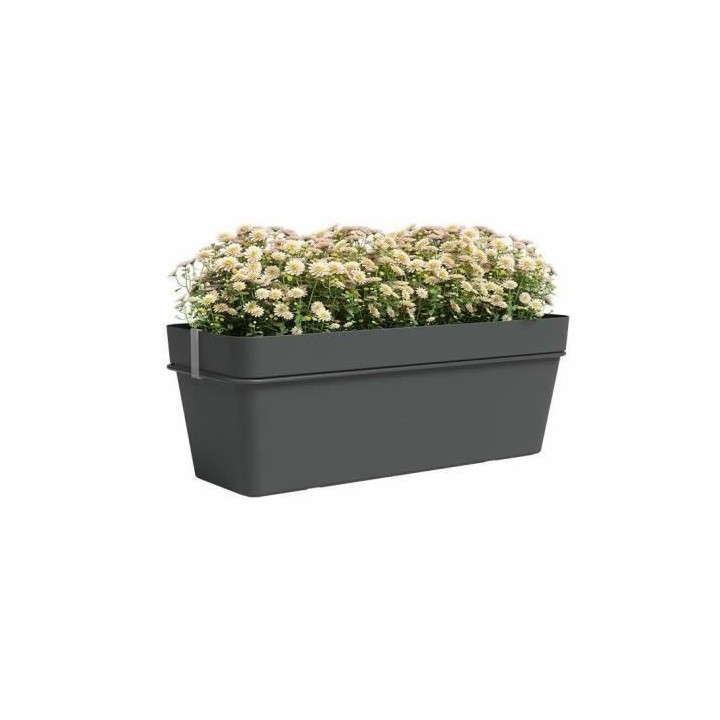 ARTEVASI - Kit balcon Jardiniere capri re 50cm v2 anthracite 50,2 x 28