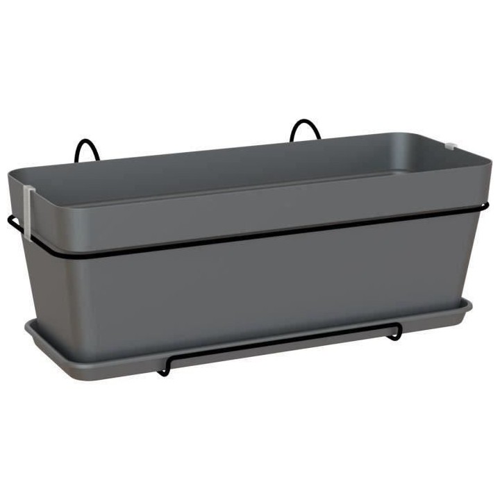 ARTEVASI - Kit Jardiniere capri 50cm v2 anthracite 50,2 x 28,5 x h20,7