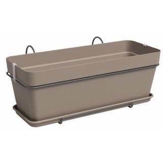 Kit Jardiniere - Plastique - Taupe - Rectangulaire - L50,2 x P28,5 x H