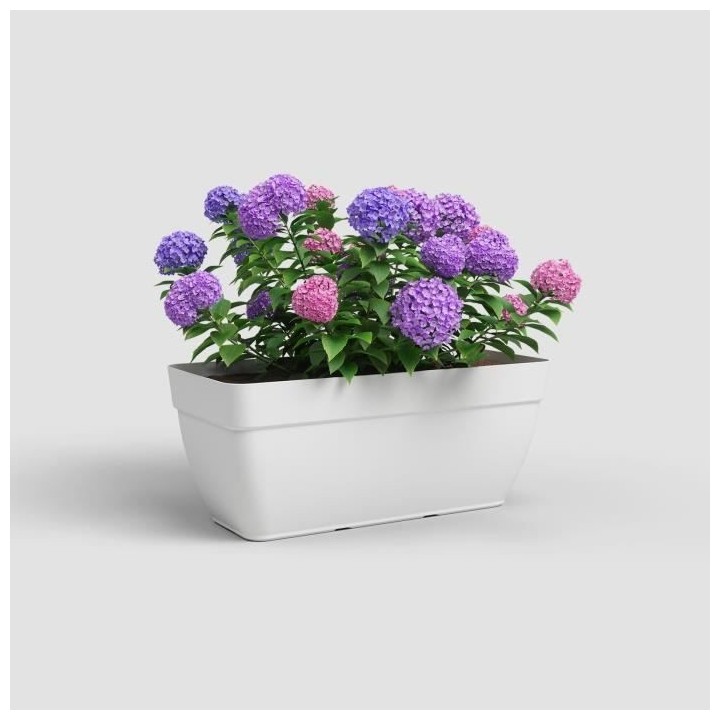 Jardiniere CAPRI CAMPANA XL - Plastique - 80 cm - Blanc - ARTEVASI