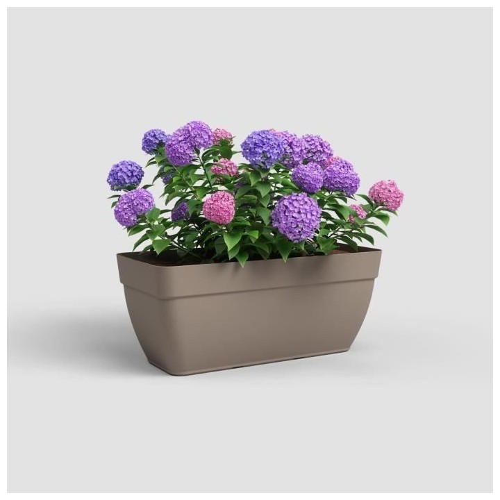 Jardiniere CAPRI CAMPANA XL - Plastique - 80 cm - Taupe - ARTEVASI