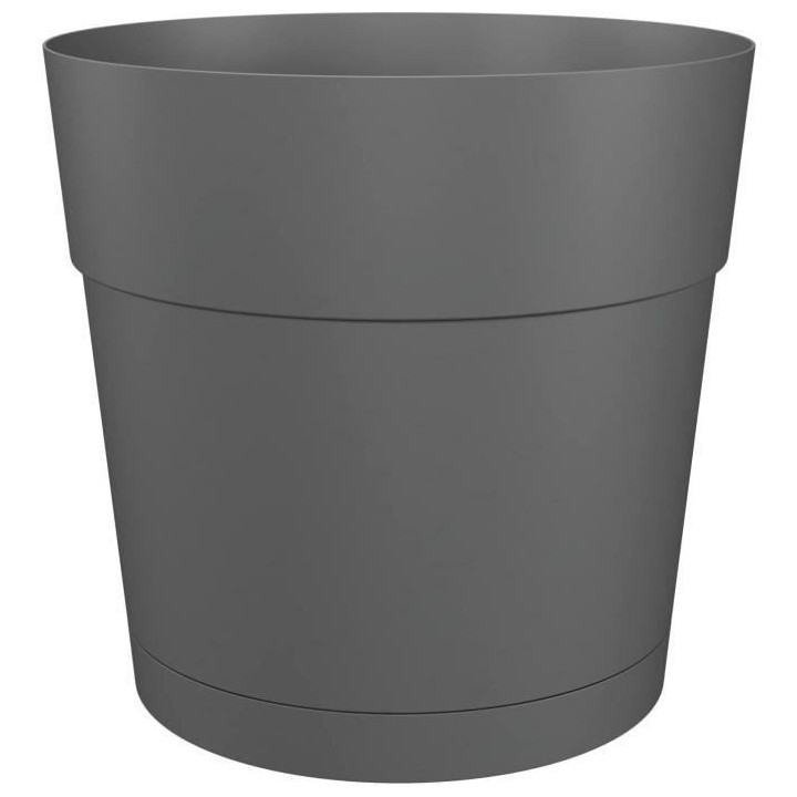 Pot a fleurs et plantes rond CAPRI LARGE - Plastique - Réservoir d'ea