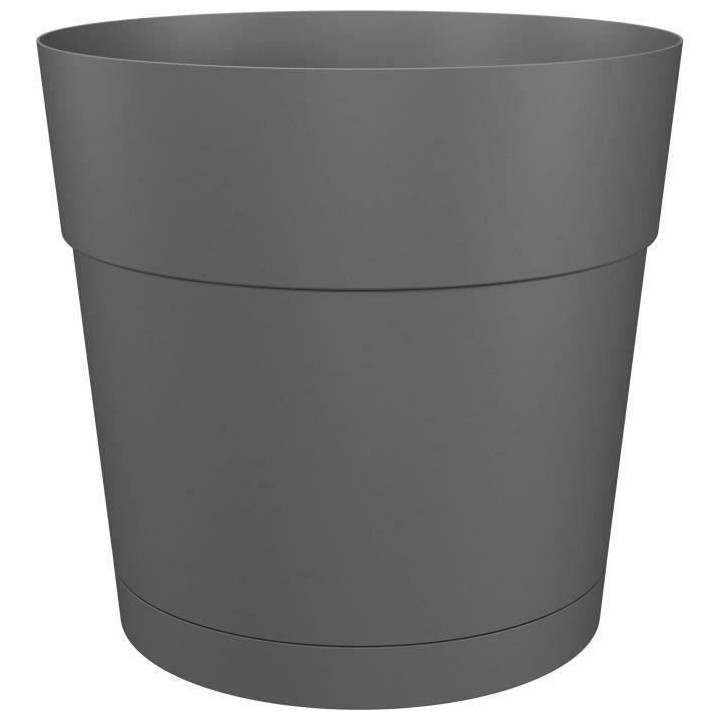 Pot a fleurs et plantes rond CAPRI LARGE - Plastique - Réservoir d'ea