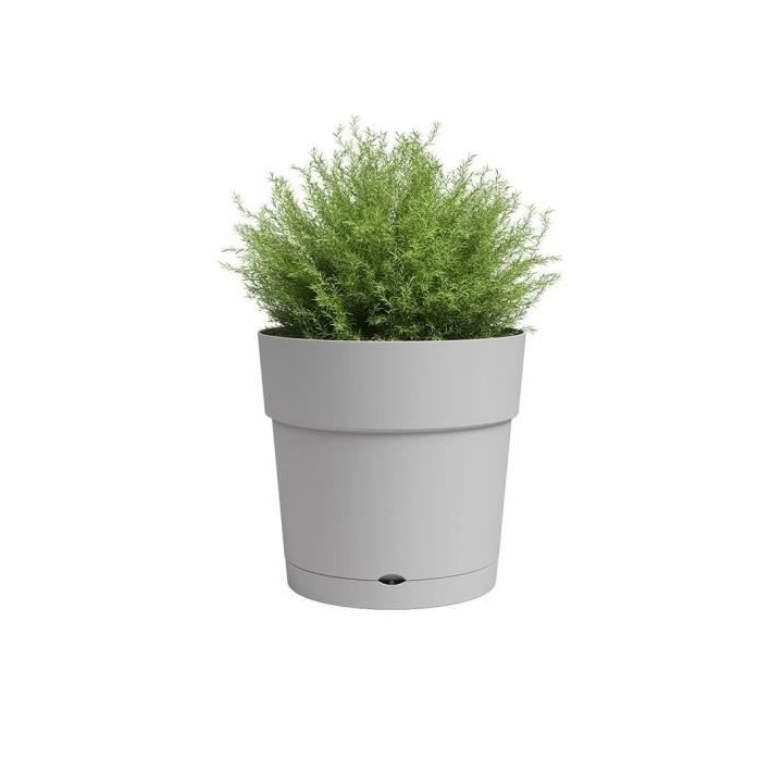 Pot a fleurs et plantes rond CAPRI LARGE - Plastique - Réservoir d'ea