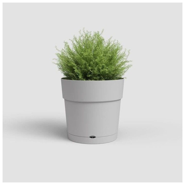 Pot a fleurs et plantes rond CAPRI LARGE - Plastique - Réservoir d'ea