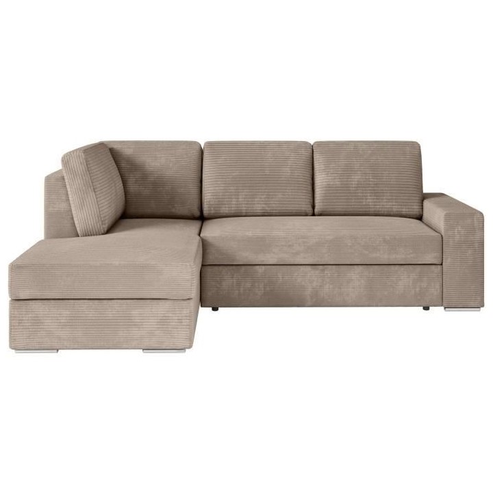 Canapé d'angle gauche convertible ARTEMIS 4 places - Velours côtelé