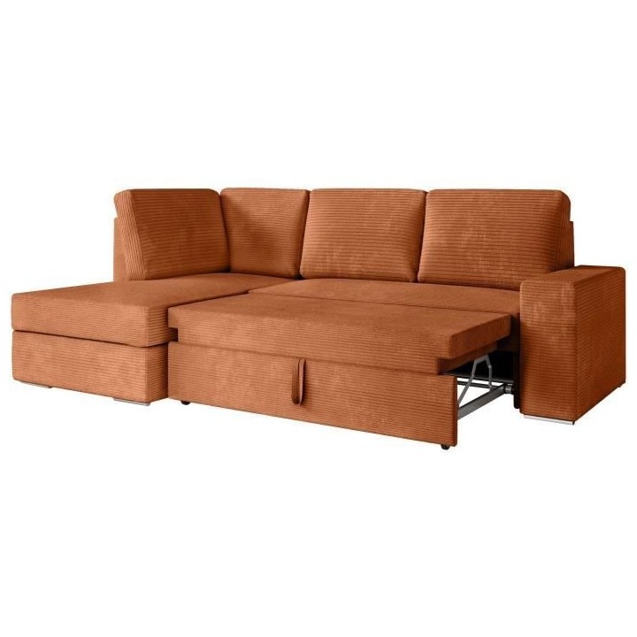 Canapé d'angle gauche convertible ARTEMIS 4 places - Velours côtelé