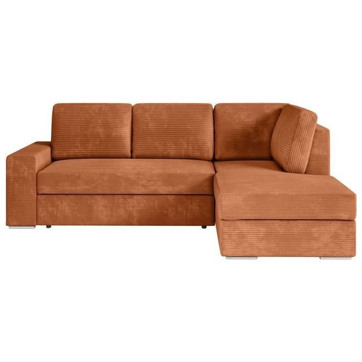 Canapé d'angle droit convertible ARTEMIS 4 places - Velours côtelé