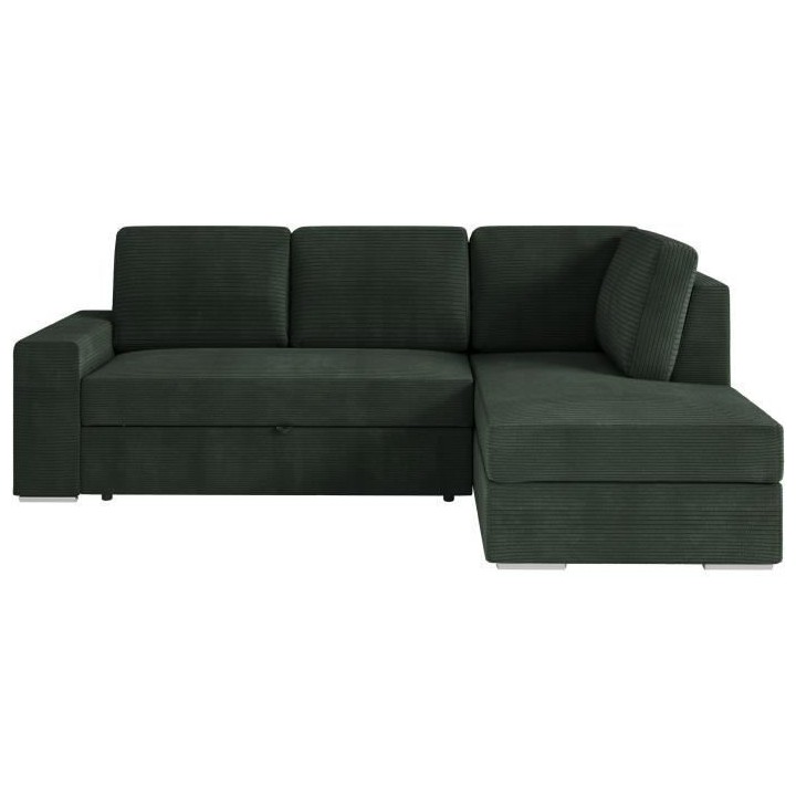 Canapé d'angle droit convertible ARTEMIS 4 places - Velours côtelé