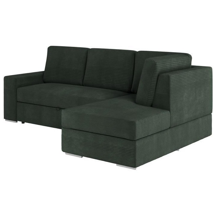 Canapé d'angle droit convertible ARTEMIS 4 places - Velours côtelé