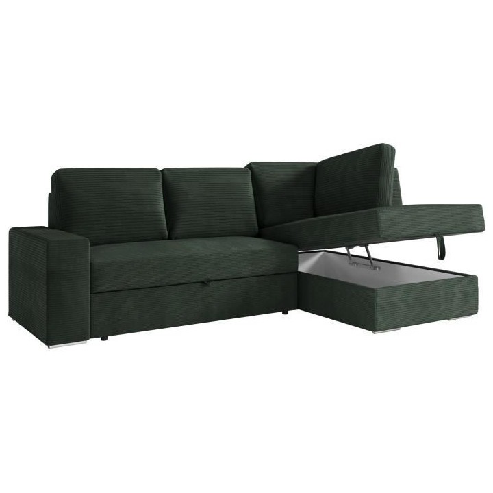 Canapé d'angle droit convertible ARTEMIS 4 places - Velours côtelé