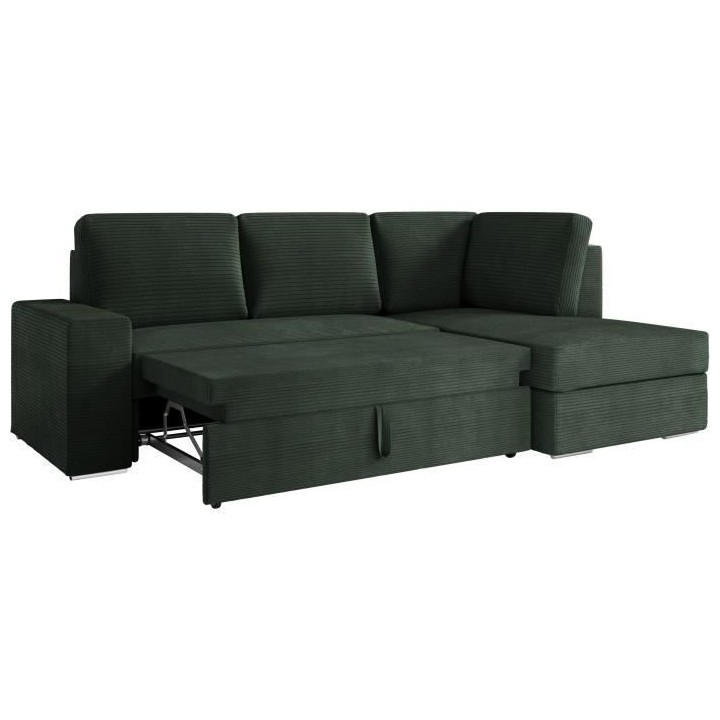 Canapé d'angle droit convertible ARTEMIS 4 places - Velours côtelé