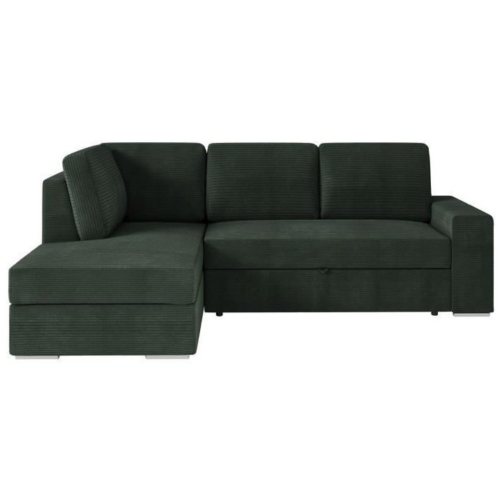 Canapé d'angle gauche convertible ARTEMIS 4 places - Velours côtelé