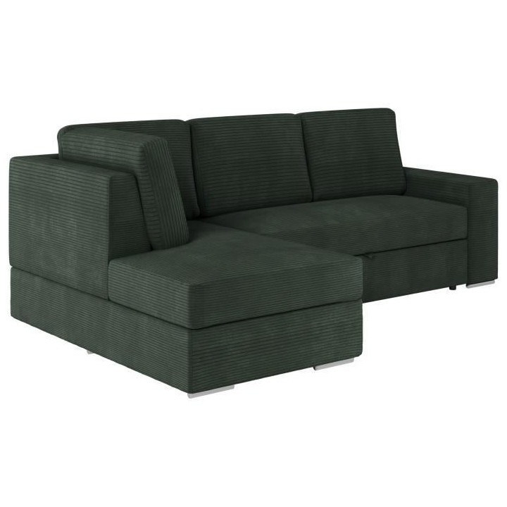 Canapé d'angle gauche convertible ARTEMIS 4 places - Velours côtelé