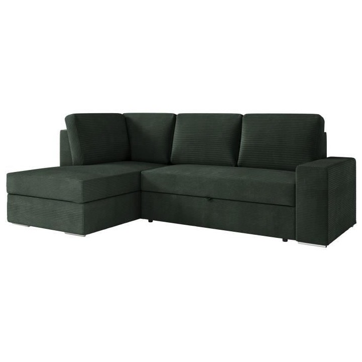 Canapé d'angle gauche convertible ARTEMIS 4 places - Velours côtelé