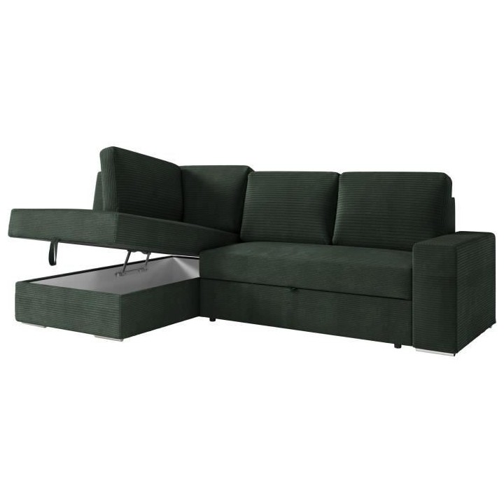 Canapé d'angle gauche convertible ARTEMIS 4 places - Velours côtelé