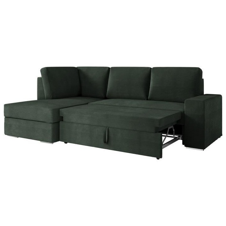 Canapé d'angle gauche convertible ARTEMIS 4 places - Velours côtelé