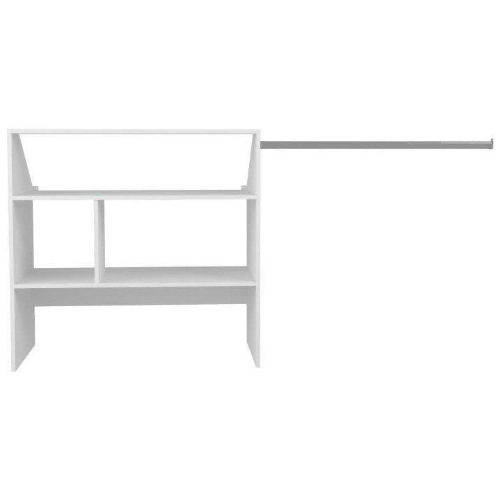 Kit dressing sous comble ARTIC EKIPA - Décor mélaminé blanc - 1 pen