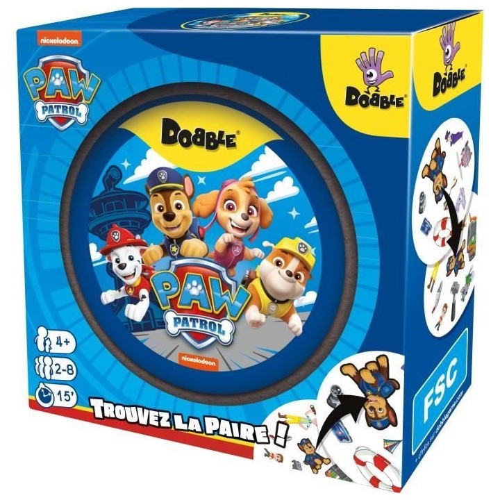 Dobble : Pat Patrouille|Zygomatic - Jeu de société - 5 mini-jeux - a