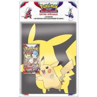 Cartes Pokémon - Pack Portfolio 180 + Booster EV01 - ASMODEE - Jaune