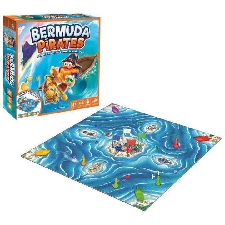 Bermuda Pirates - Asmodee - Jeu de société magnétique - Jeu d'actio