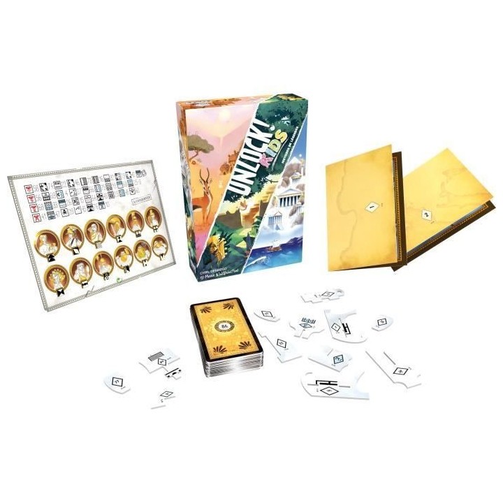 Unlock! Kids Histoires Mythes|Asmodee - Escape Game - 3 histoires chac