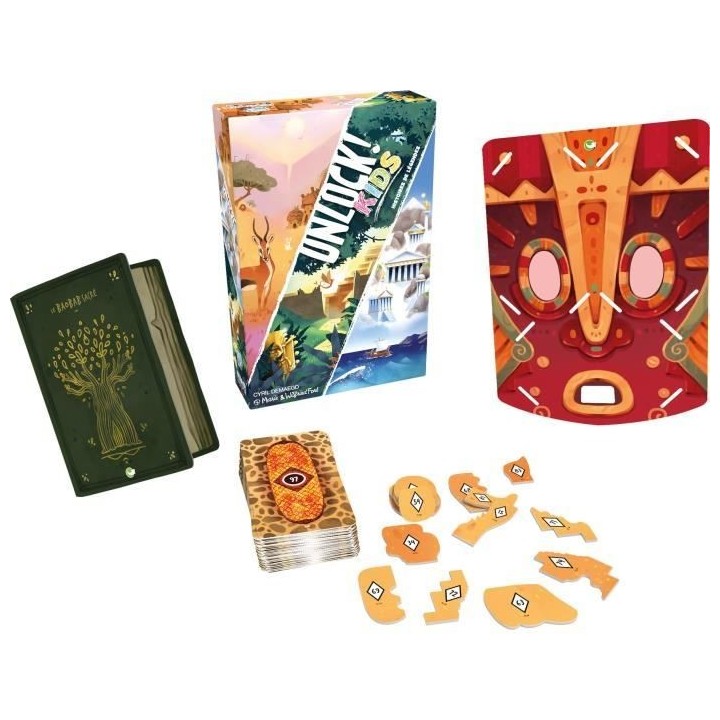 Unlock! Kids Histoires Mythes|Asmodee - Escape Game - 3 histoires chac