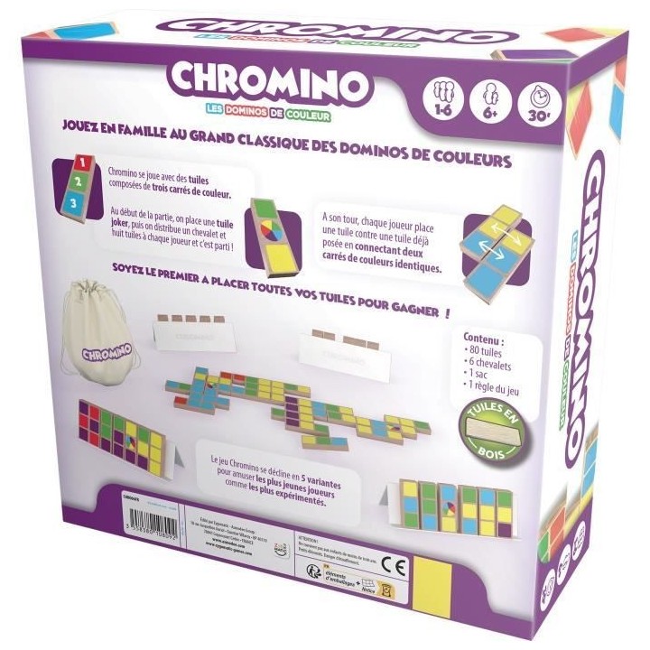 Jeu de Domino de couleurs Chromino - Asmodee - Jeu de société - Jeu