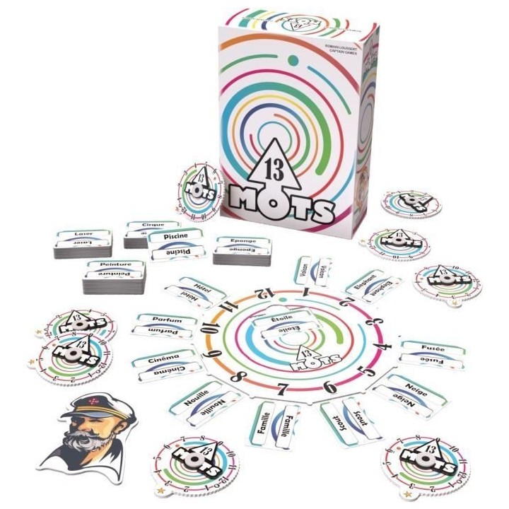 Asmodee - Captain Games - 13 Mots - Jeu de société - Jeu de Cartes -