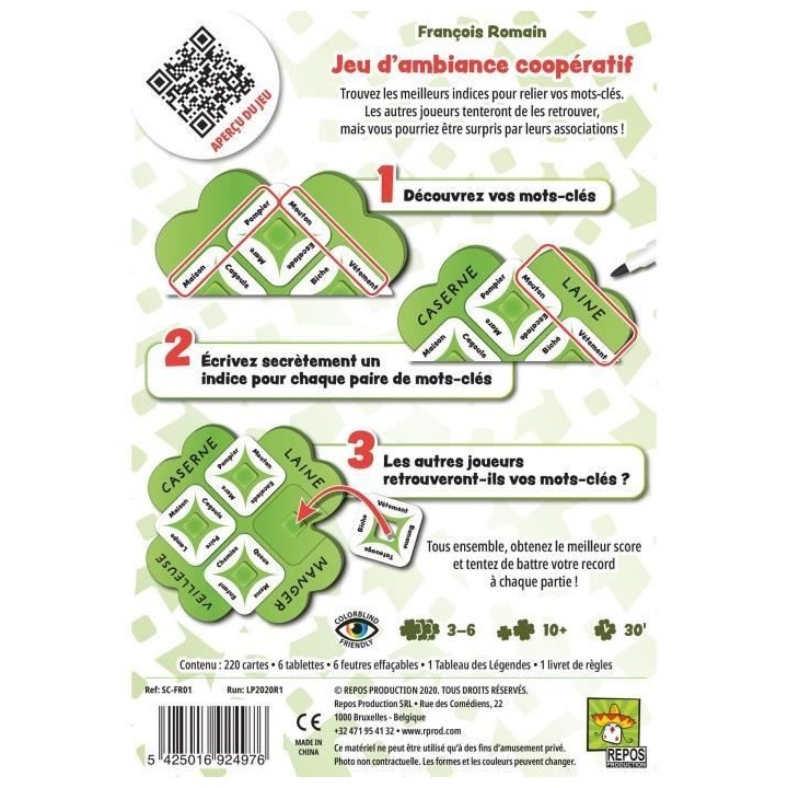 Jeu d'ambiance - ASMODEE - So Clover - 880 mots-clés - 3-6 joueurs -