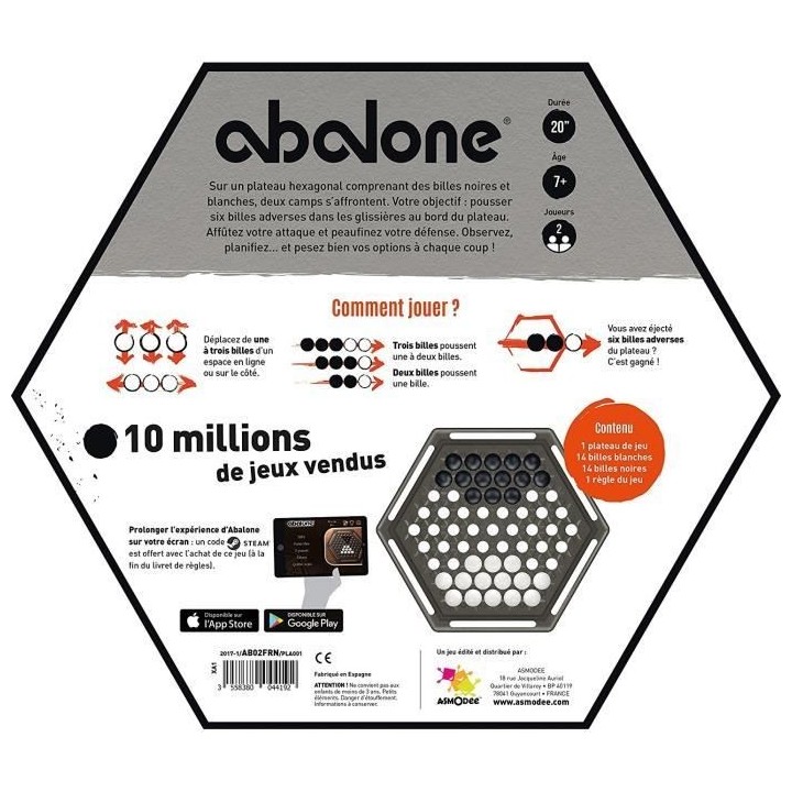 Abalone - Nouvelle Edition - Jeu de société - ASMODEE