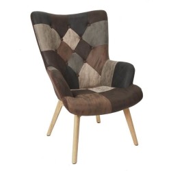 Fauteuil patchwork - Simili...