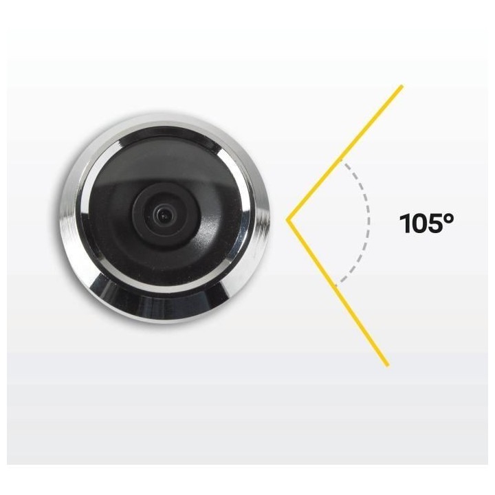 Judas Numérique Yale DDV500 - Écran LCD 3.2 - Porte Épaisseur 38mm-