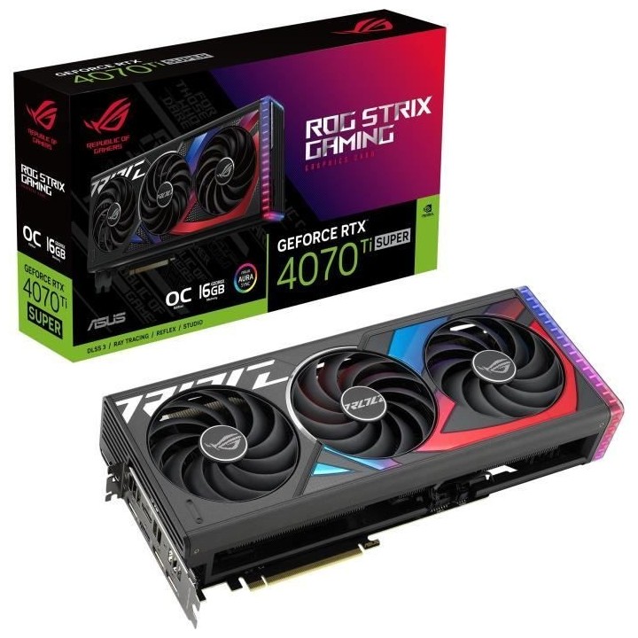 ASUS - Carte Graphique - ROG-STRIX-RTX4070 TI SUPER-O16G-GAMING