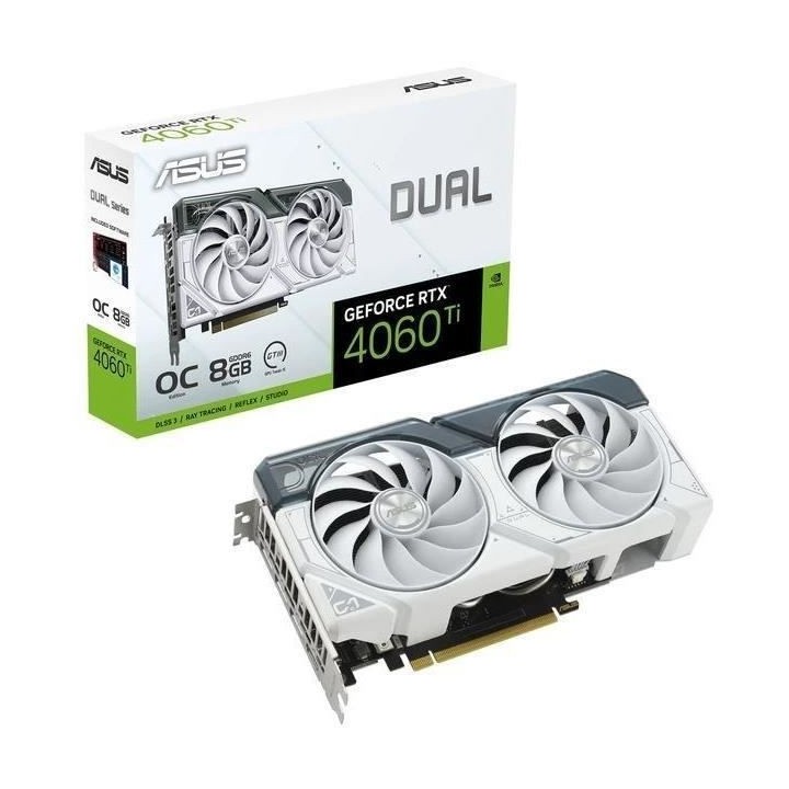 ASUS - Carte Graphique - DUAL-RTX4060TI-O8G-WHITE
