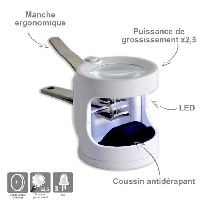 HESTEC Coupe ongle avec loupe intégrée