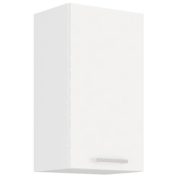 ATLAS Meuble haut 1 porte - Décor blanc - L 40cm