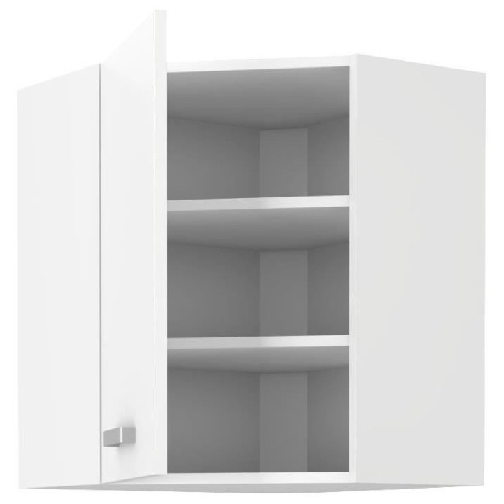 ATLAS Meuble haut d'angle - Décor blanc - L58 x L58 cm