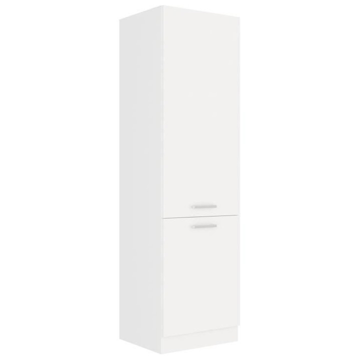 ATLAS Colonne de cuisine 2 portes - L 60 x P 58 x H 210 cm - Décor bl