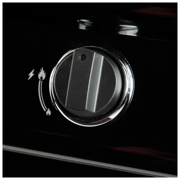 Barbecue a gaz - GRILL GARDEN - Noir et gris - 4 bruleurs avec couverc