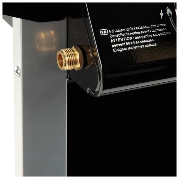 Barbecue a gaz - GRILL GARDEN - Noir et gris - 4 bruleurs avec couverc