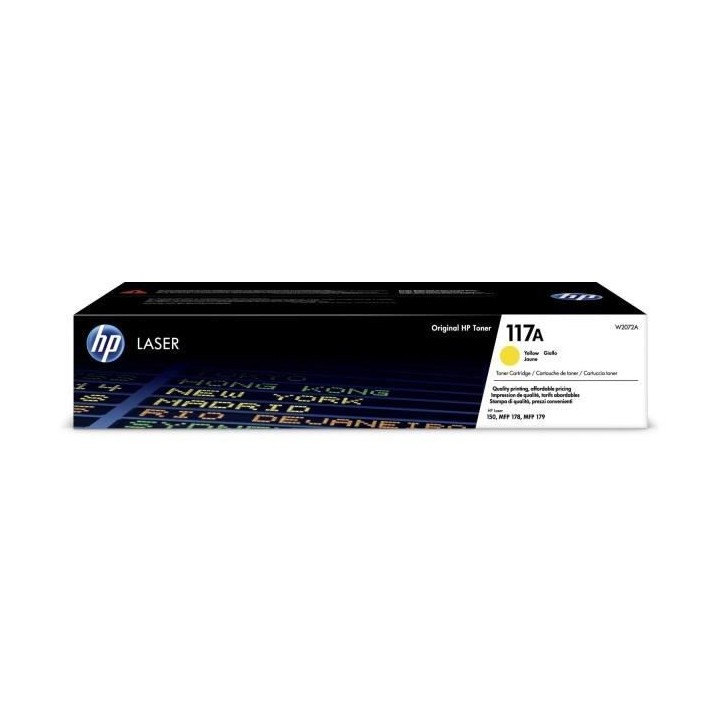 Cartouche de toner jaune HP 117A W2072A pour imprimantes Laser 150 et
