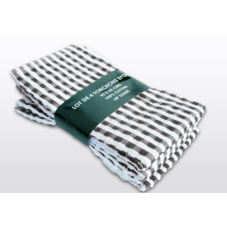 Lot de 4 torchons éponge 45x60cm ANTHRACITE